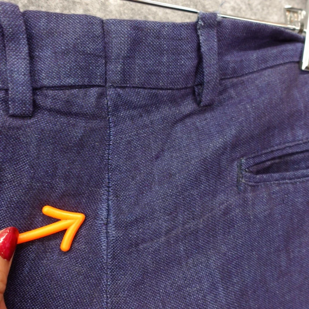 Italian European Linen Pants Mens XXL Blue Cuffed Trousers Summer PEPITOS 39x31
